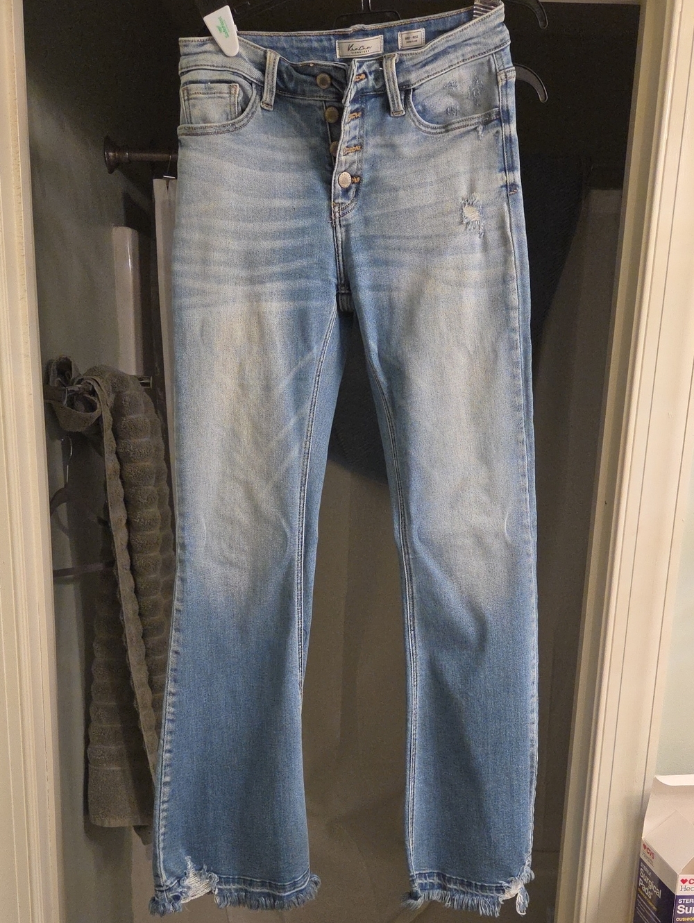 KanCan Light Blue Flare Jeans with Button-Fly